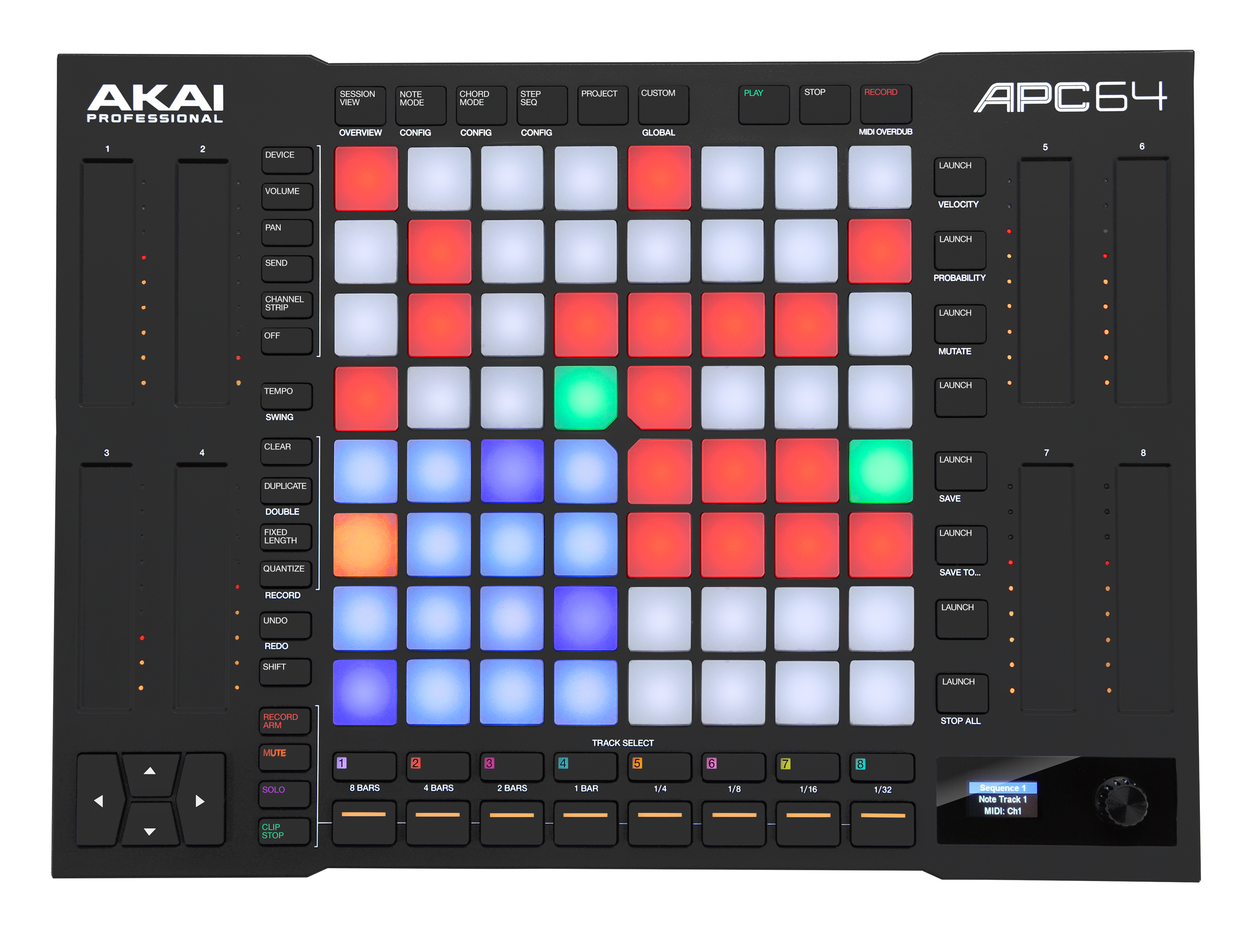Akai APC64 - Ableton Live Controller With 64 Velocity-Sensitive Pads and 8 Assignable Touch Strips