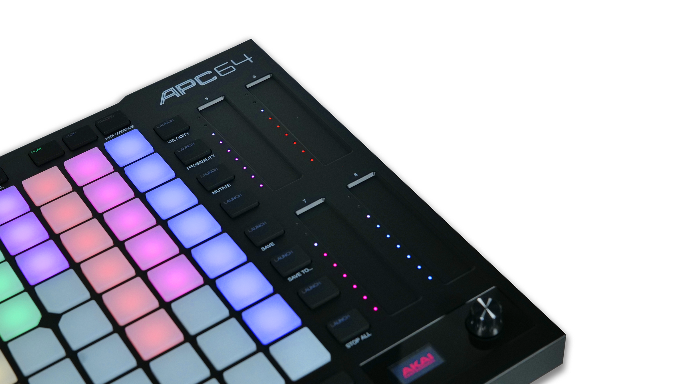 Akai APC64 - Ableton Live Controller With 64 Velocity-Sensitive Pads and 8 Assignable Touch Strips
