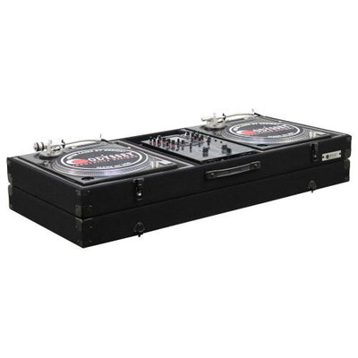 Odyssey CBM10E - Universal 10" Format DJ Mixer and Two Battle Position Turntables Carpeted Coffin Case