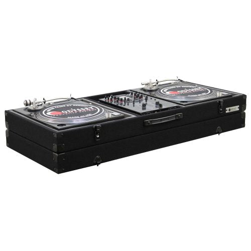 Odyssey CBM10E - Universal 10" Format DJ Mixer and Two Battle Position Turntables Carpeted Coffin Case
