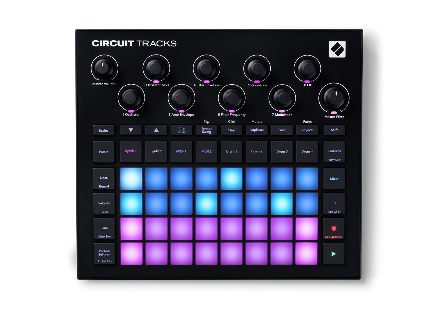 Novation Circuit Tracks - Standalone Groovebox with Synths, Drums and Sequencer