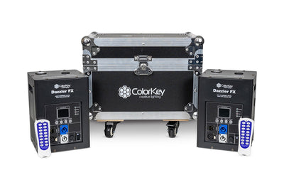 Colorkey Dazzler FX MK2 Pack - 2 Dazzler FX MK2 Bundle with Road Case (Black)