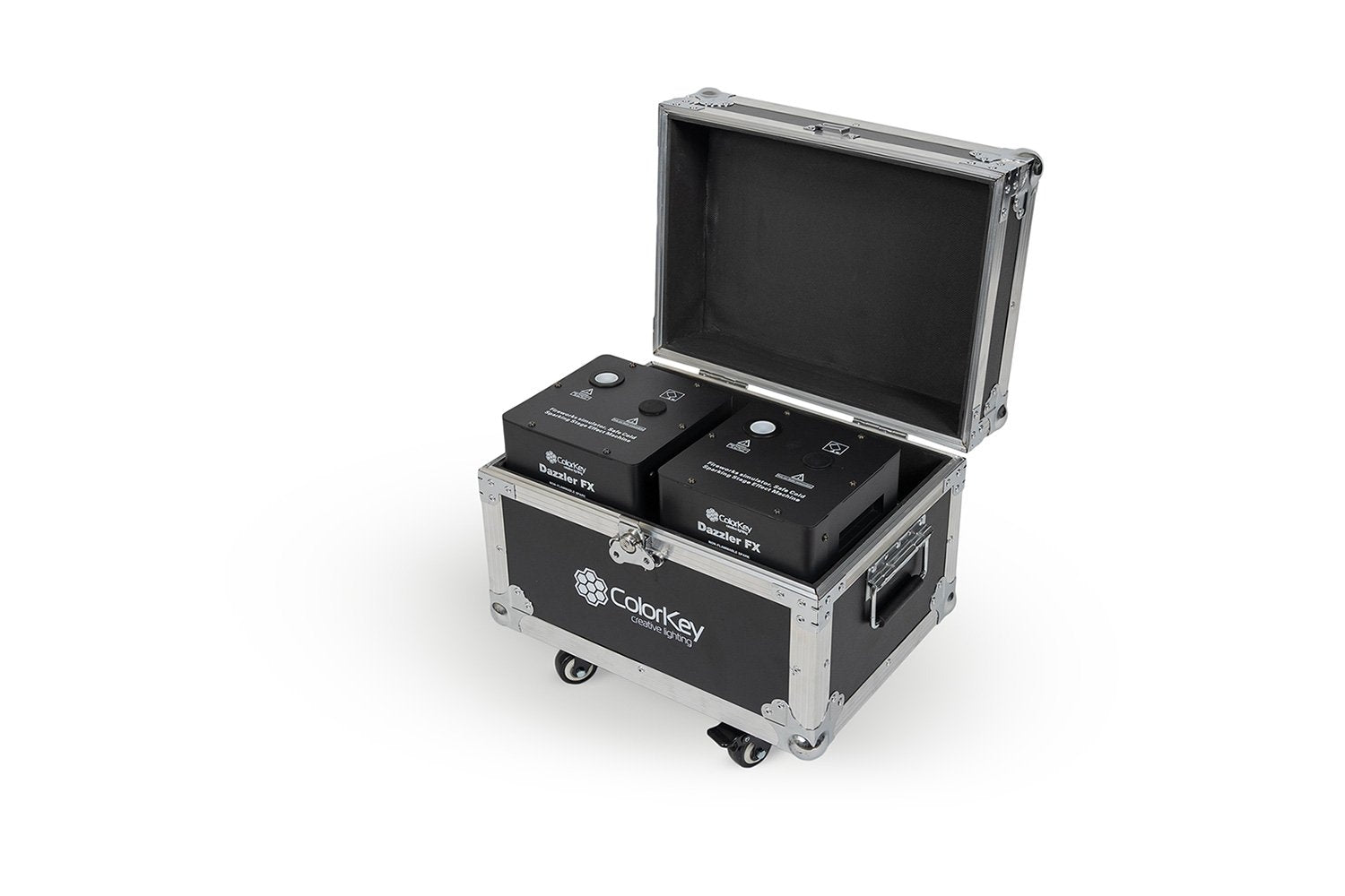 Colorkey Dazzler FX MK2 Pack - 2 Dazzler FX MK2 Bundle with Road Case (Black)