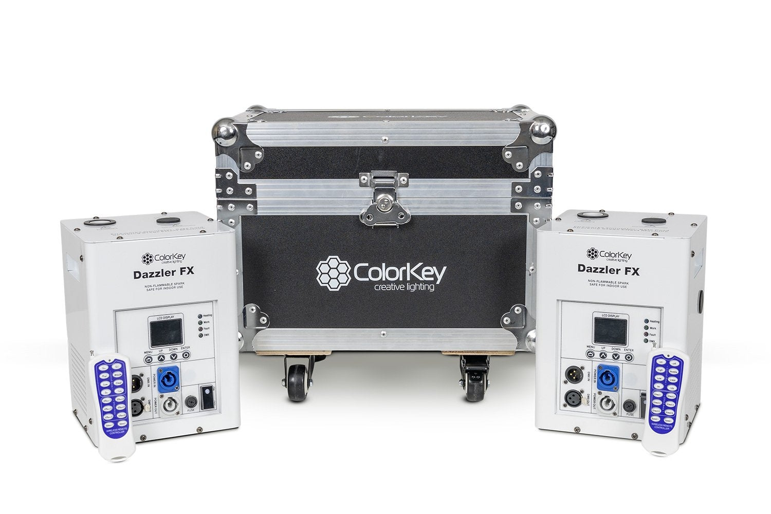 Colorkey Dazzler FX MK2 Pack - 2 Dazzler FX MK2 Bundle with Road Case (White)