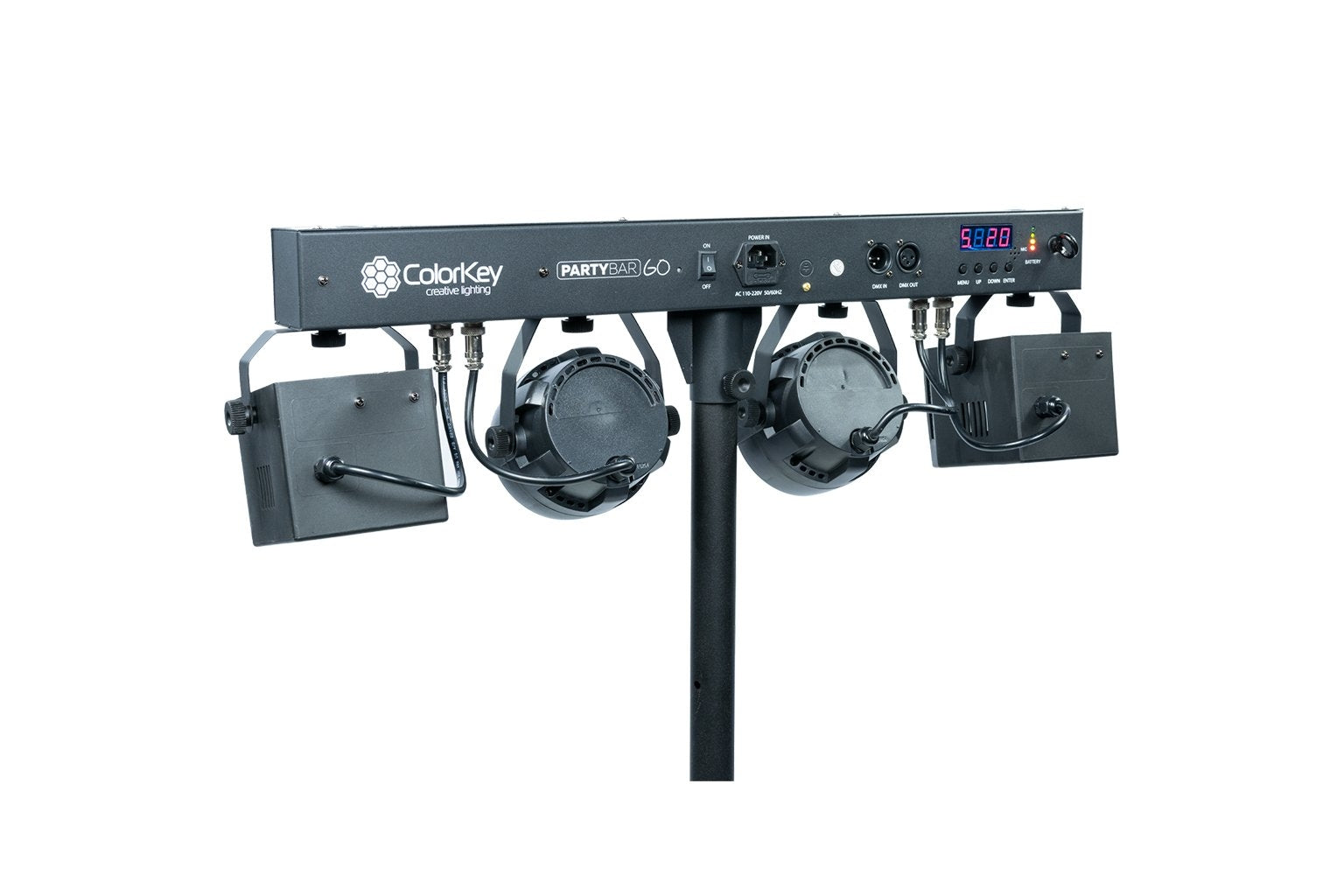 Colorkey PartyBar GO - Compact, all-in-one, Battery Powered Lighting Package