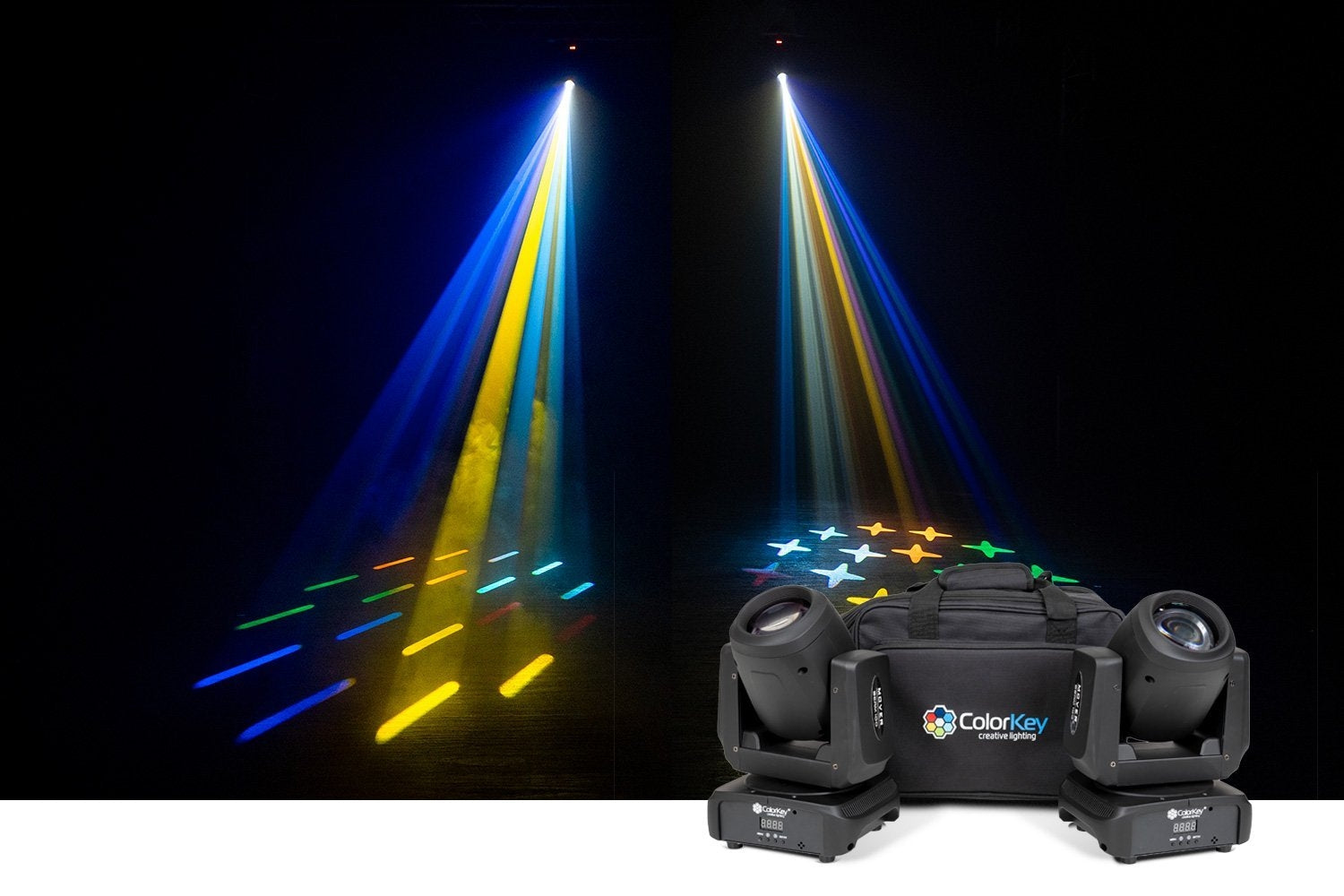 Colorkey Mover Beam 100 - 2-Pack Bundle with Carrying Bag