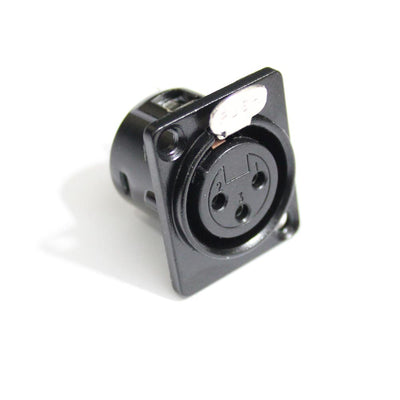 ProX Panel Mount XLR-3 PIN Female Black