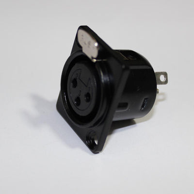 ProX Panel Mount XLR-3 PIN Female Black