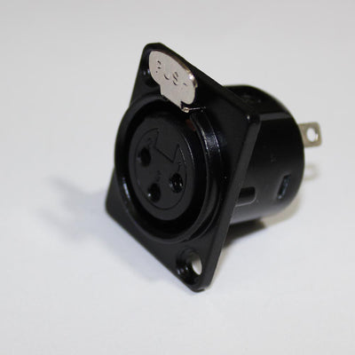 ProX Panel Mount XLR-3 PIN Female Black