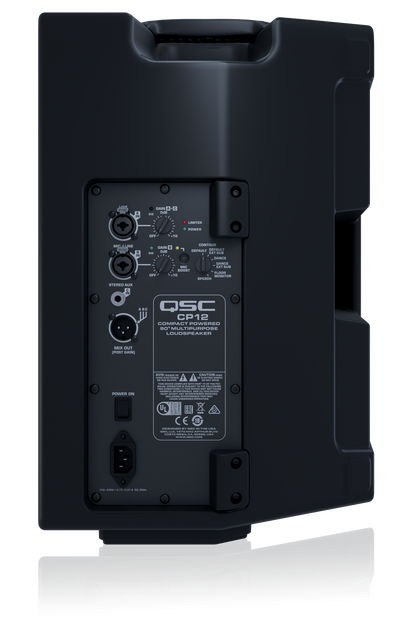 QSC CP12 - 1000 Watt 12-inch 2-Way Compact Powered Loudspeaker (Single)