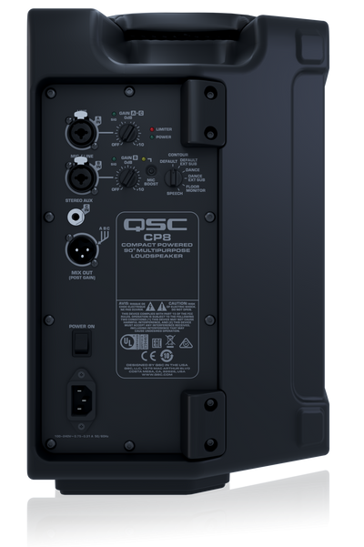 QSC CP8 - 1000 Watt 8-inch 2-Way Compact Powered Loudspeaker (Single)