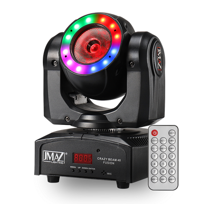 JMAZ CRAZY BEAM 40 FUSION - 60W RGBW LED Moving Head w/ Ring Effect