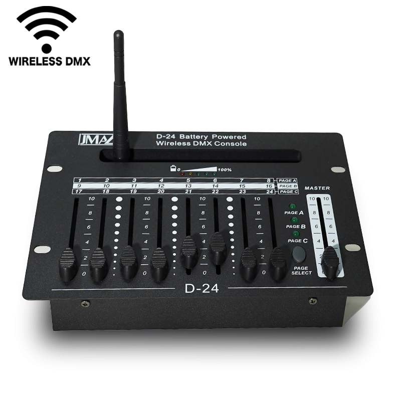 JMAZ D-24 WIRELESS DMX CONTROLLER - D-24 Wireless Battery Powered 24 Channel DMX Controller