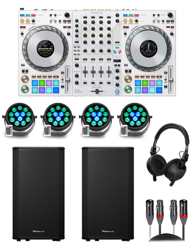 Pioneer DJ DDJ-FLX10-W (White) "Party Rocker" Bundle