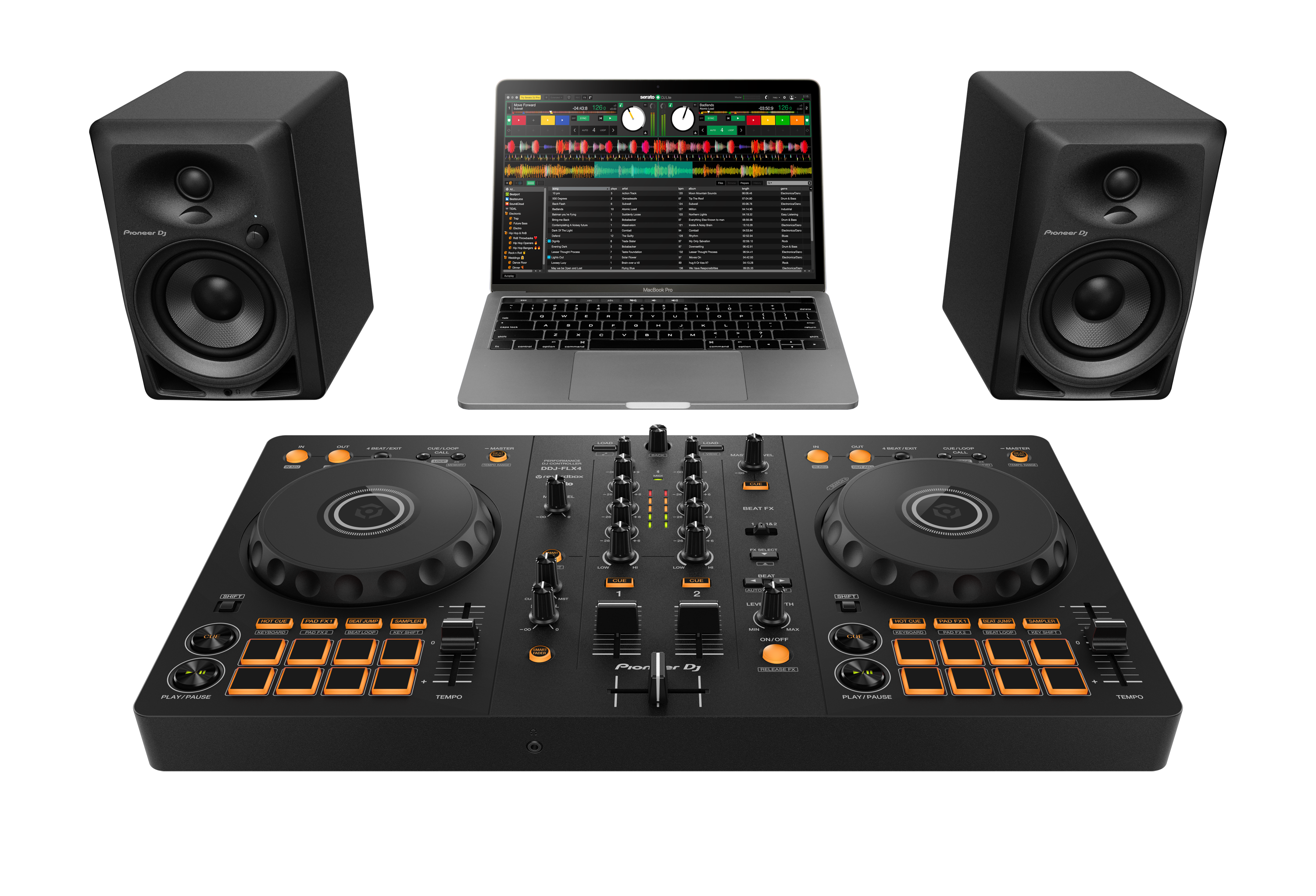 Pioneer DJ DDJ-FLX4 - 2-Channel DJ Controller for Rekordbox and Serato - FREE 30-Day Access for DDJ-FLX4 Complimentary Course!