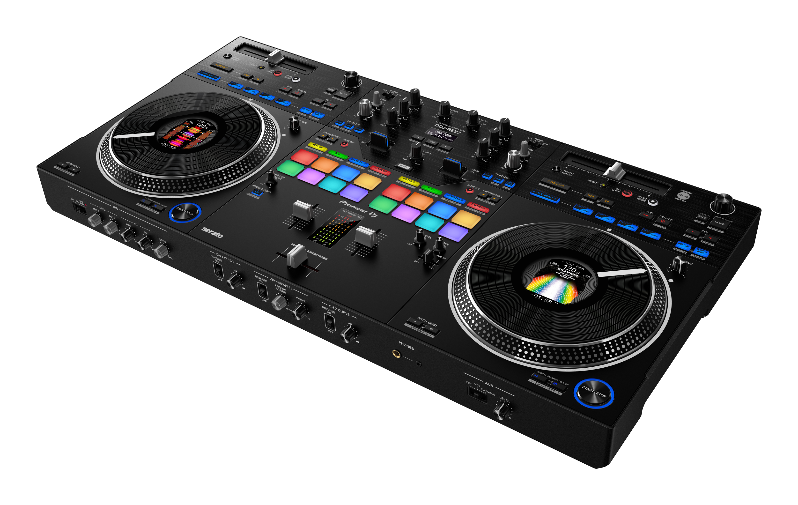 Pioneer DJ DDJ-REV7 - Scratch-Style 2-Channel Professional DJ Controller for Serato DJ Pro - Open Box