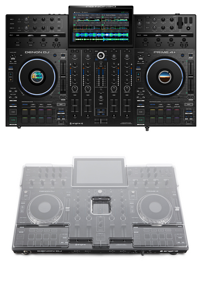 Denon DJ Prime 4+ + Decksaver DS-PC-PRIME4 Cover Bundle
