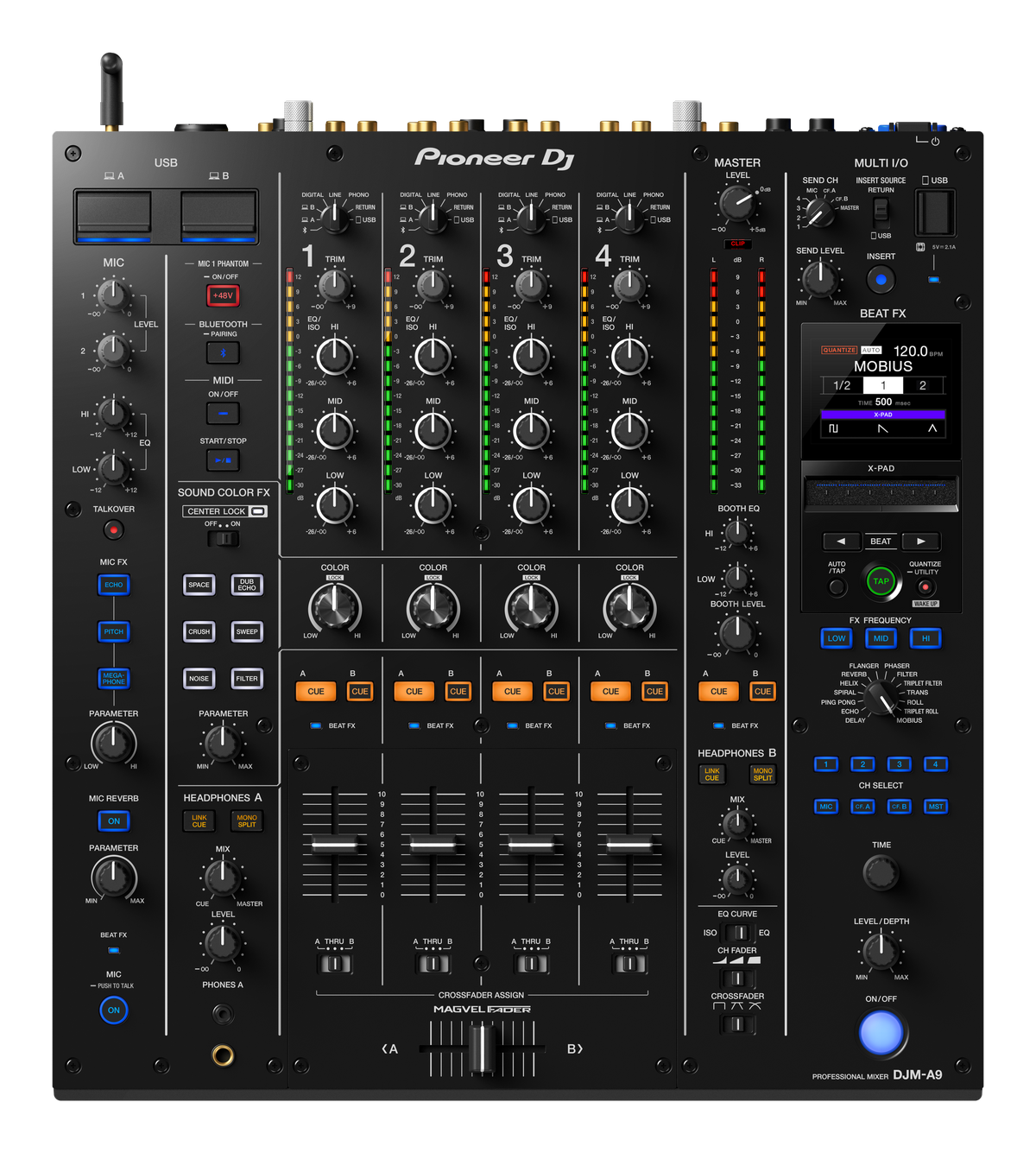 DJ機材 pioneer dj Pioneer DJ DJM-A9 4-Channel Professional Club DJ Mixer | The DJ Hookup