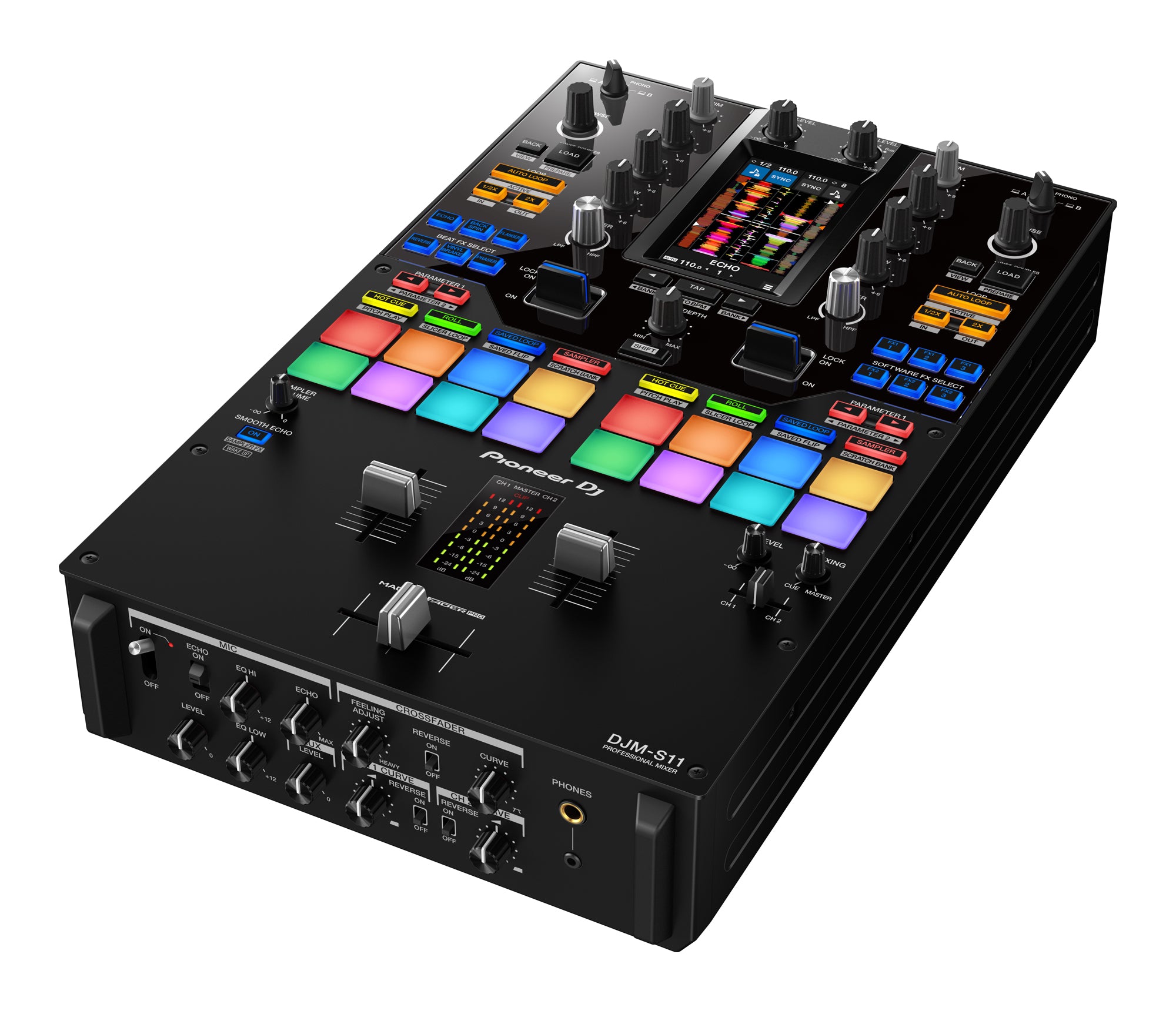 Pioneer DJ DJM-S11 - Professional Scratch Style 2-channel DJ Mixer (Black)
