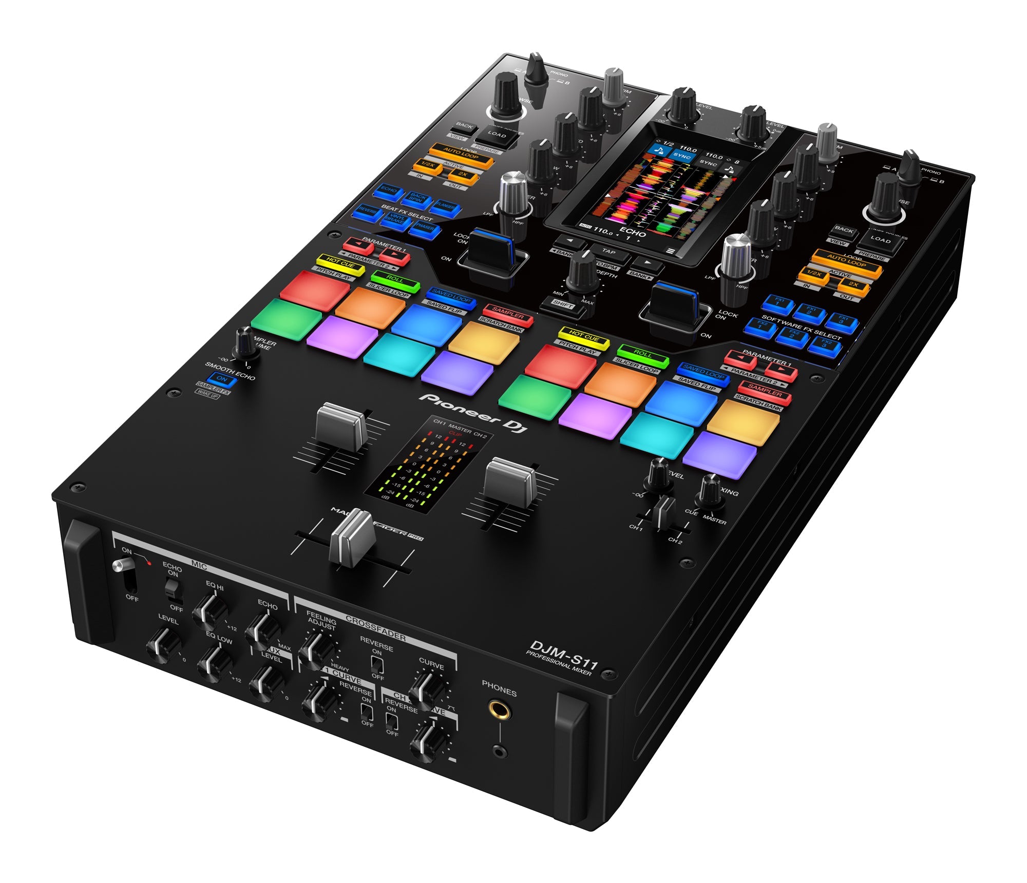 Pioneer DJ DJM-S11 - Professional Scratch Style 2-channel DJ Mixer (Black) - Open Box
