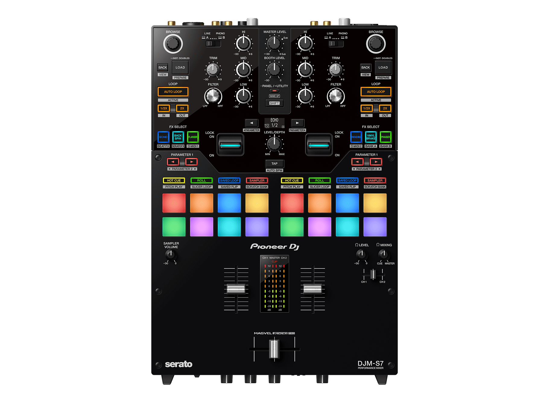 Pioneer DJ DJM-S7 - Scratch-style 2-Channel Performance DJ Mixer