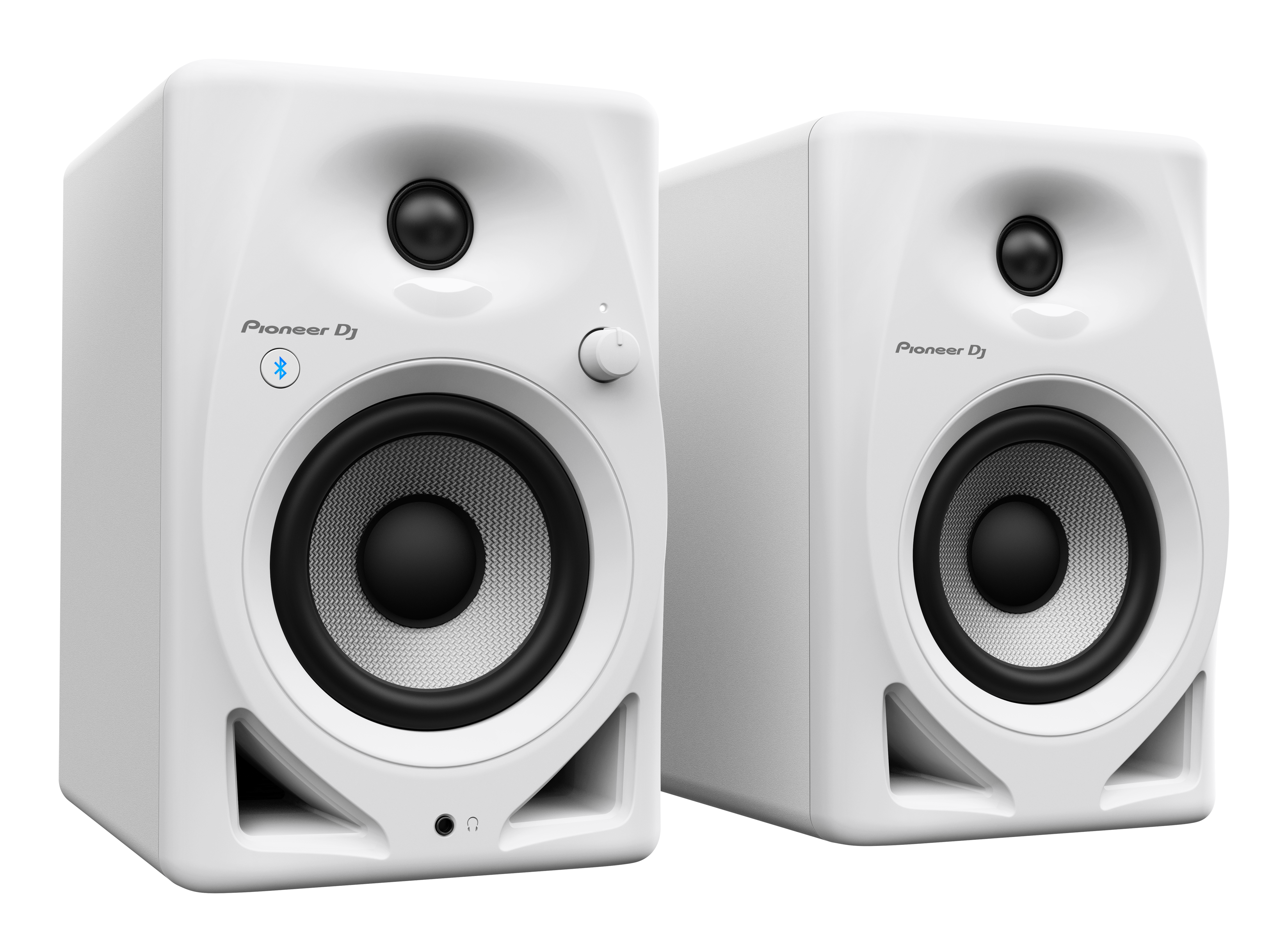 Pioneer DJ DM-40D-BT-W - 4-Inch Desktop Monitor System with Bluetooth Functionality (Pair, White)