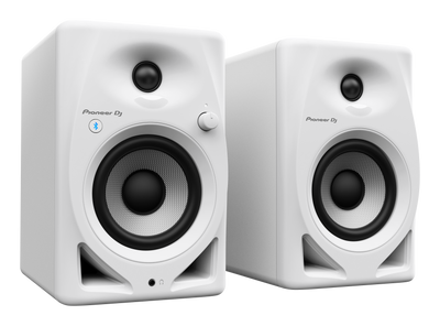 Pioneer DJ DM-40D-BT-W - 4-Inch Desktop Monitor System with Bluetooth Functionality (Pair, White)