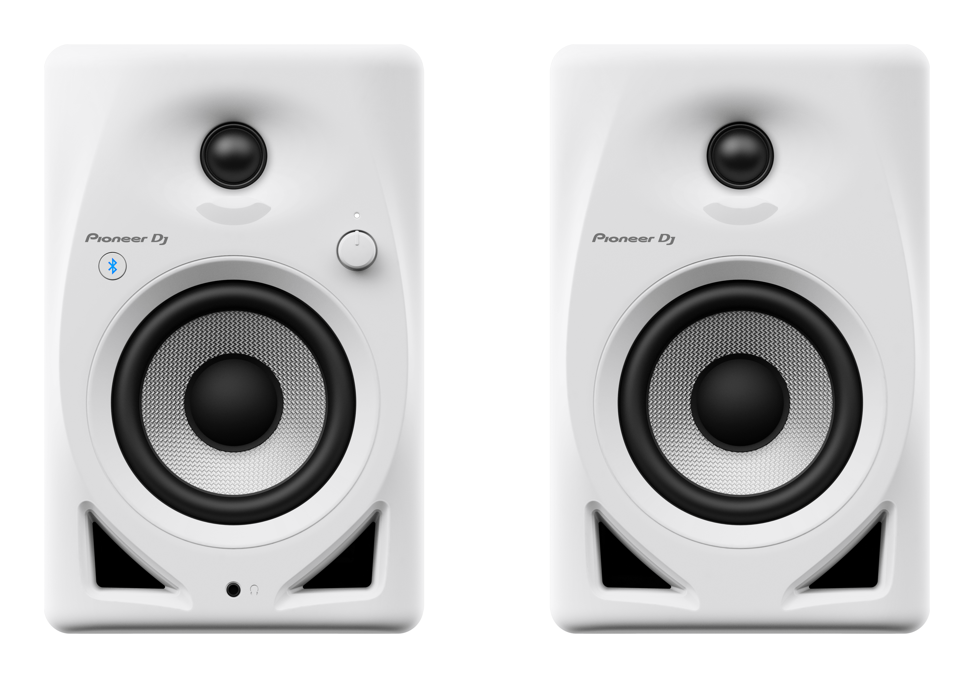 Pioneer DJ DM-40D-BT-W - 4-Inch Desktop Monitor System with Bluetooth Functionality (Pair, White)