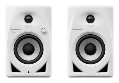 Pioneer DJ DM-40D-BT-W - 4-Inch Desktop Monitor System with Bluetooth Functionality (Pair, White)