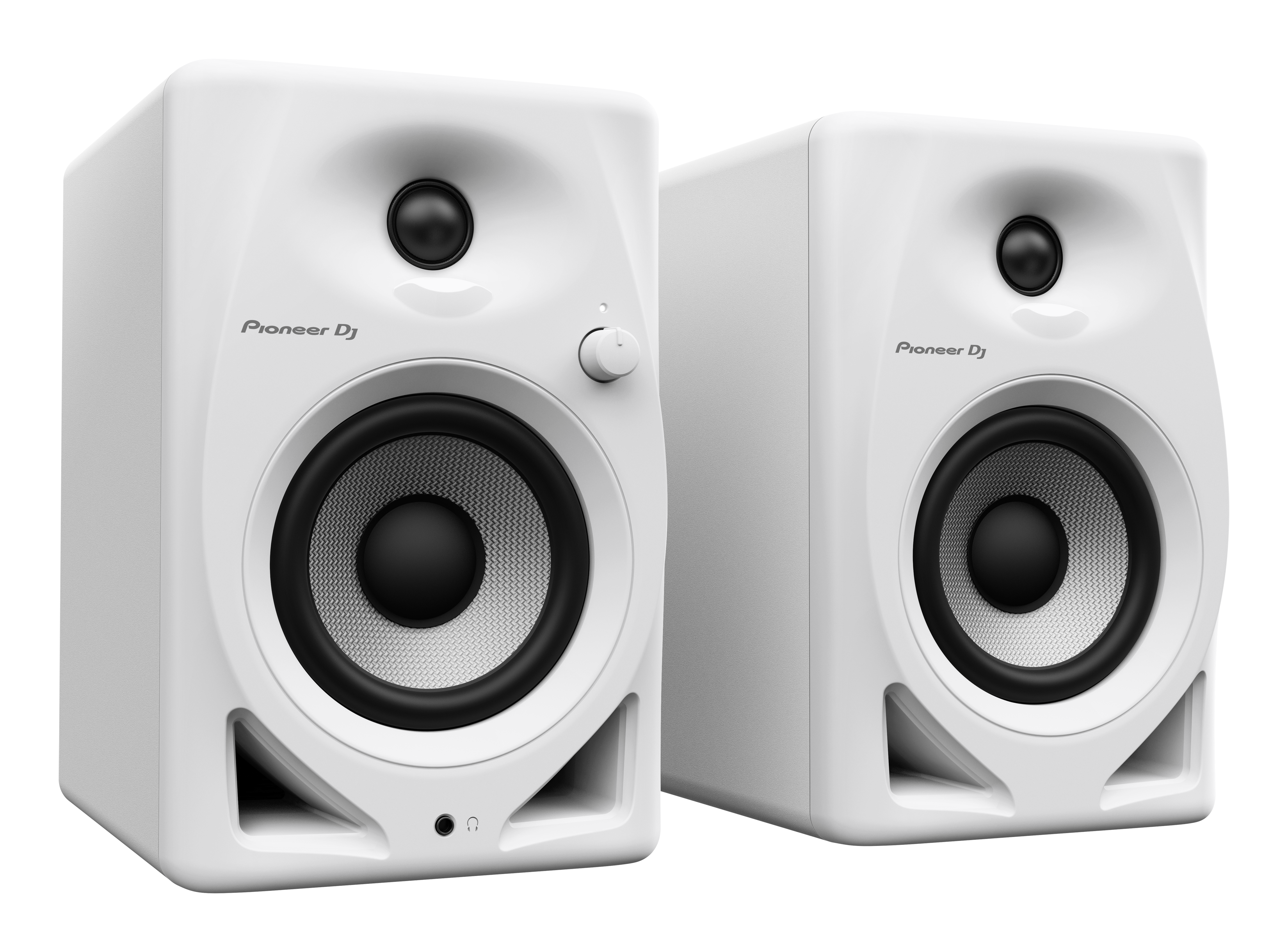 Pioneer DJ DM-40D-W - 4-Inch Desktop Monitor System (Pair, White) - Open Box!.