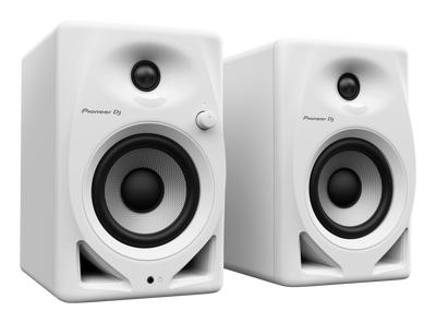 Pioneer DJ DM-40D-W - 4-Inch Desktop Monitor System (Pair, White) - Open Box!.