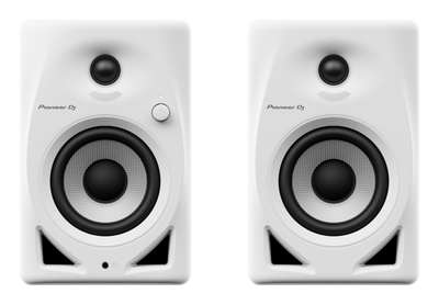 Pioneer DJ DM-40D-W - 4-Inch Desktop Monitor System (Pair, White) - Open Box!.