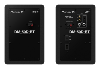Pioneer DJ DM-50D-BT - 5-Inch Desktop Monitor System with Bluetooth Functionality (Pair, Black)