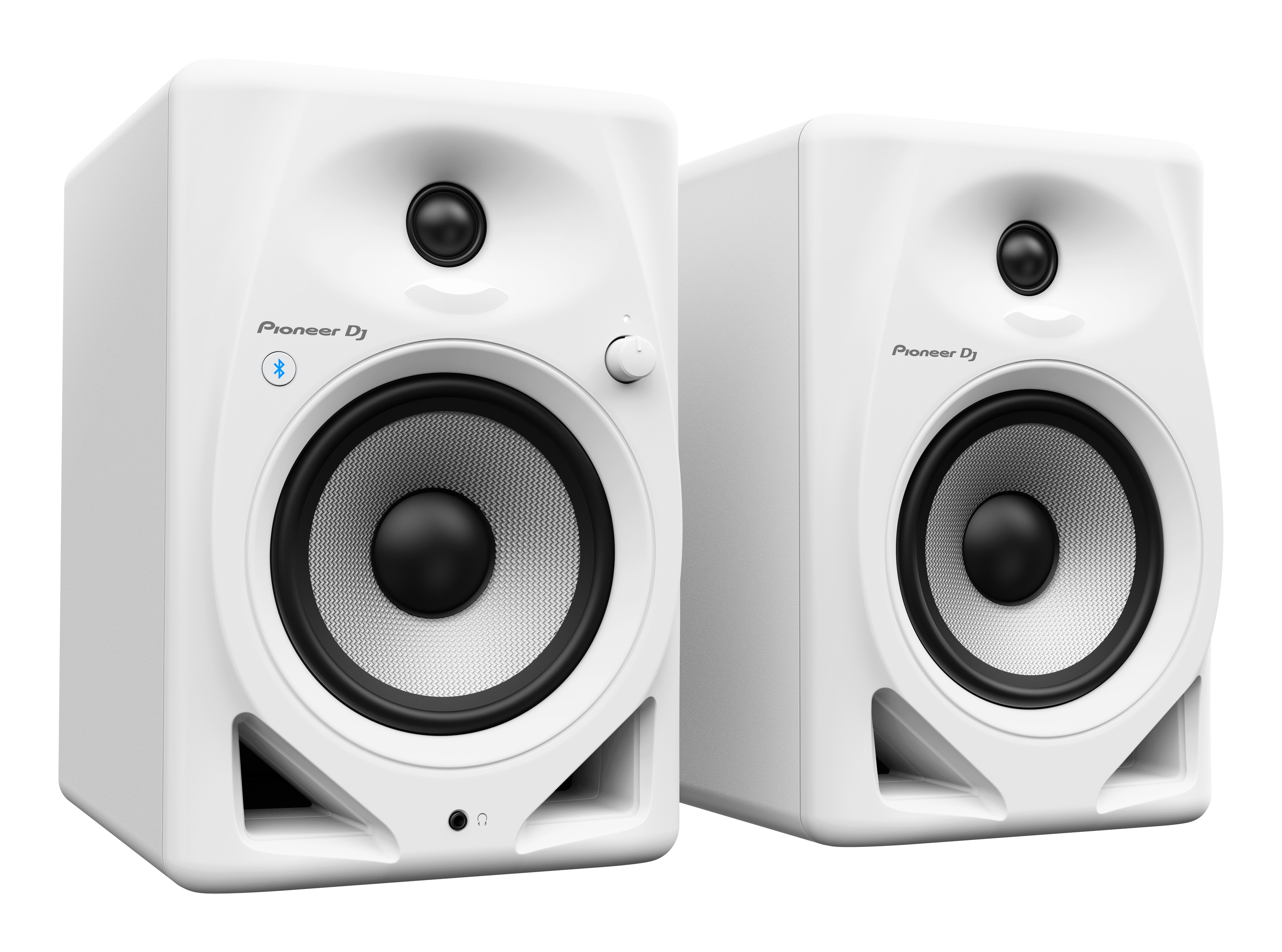 Pioneer DJ DM-50D-BT-W - 5-Inch Desktop Monitor System with Bluetooth Functionality (Pair, White)