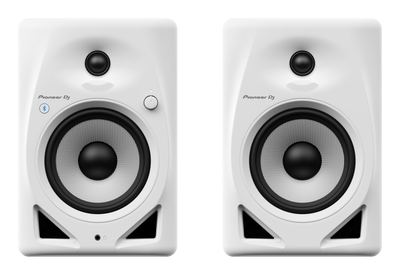 Pioneer DJ DM-50D-BT-W - 5-Inch Desktop Monitor System with Bluetooth Functionality (Pair, White)