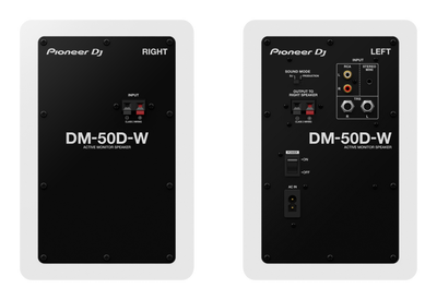 Pioneer DJ DM-50D-W - 5” Desktop Monitor System (Pair, White)