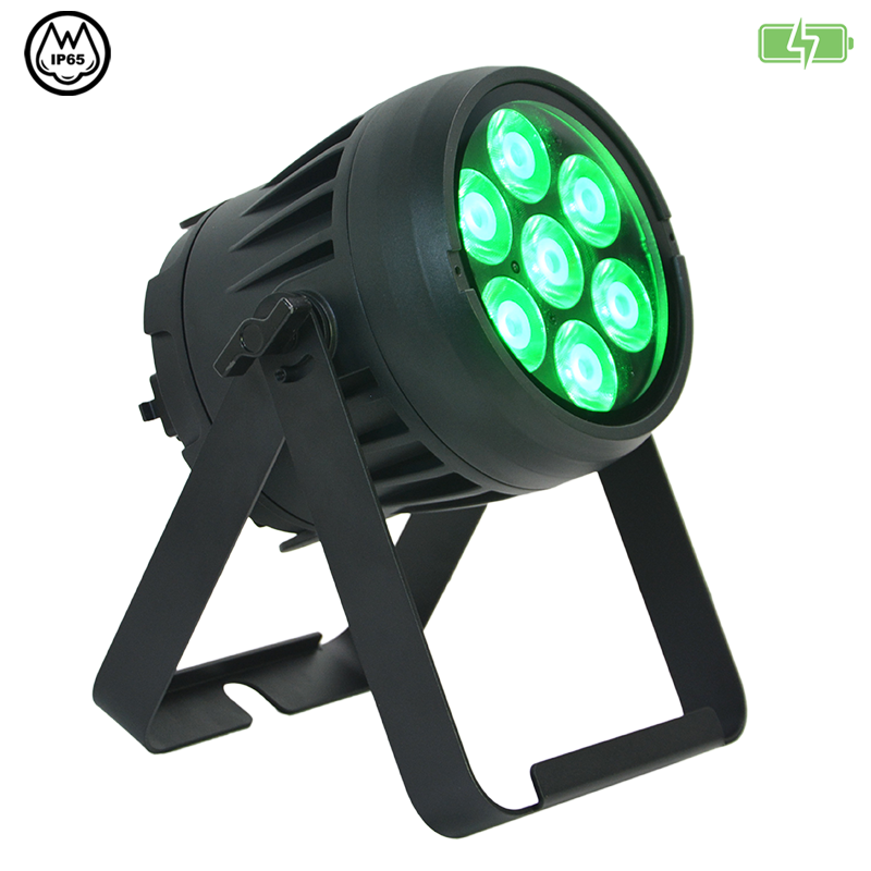 JMAZ PROFESSIONAL ELECTRO PAR W7 - Electro W7 RGB+L IME LED Battery Powered Outdoor Par