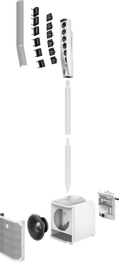 Electro-Voice EVOLVE30M-W - Portable Powered Column System, Global (White)