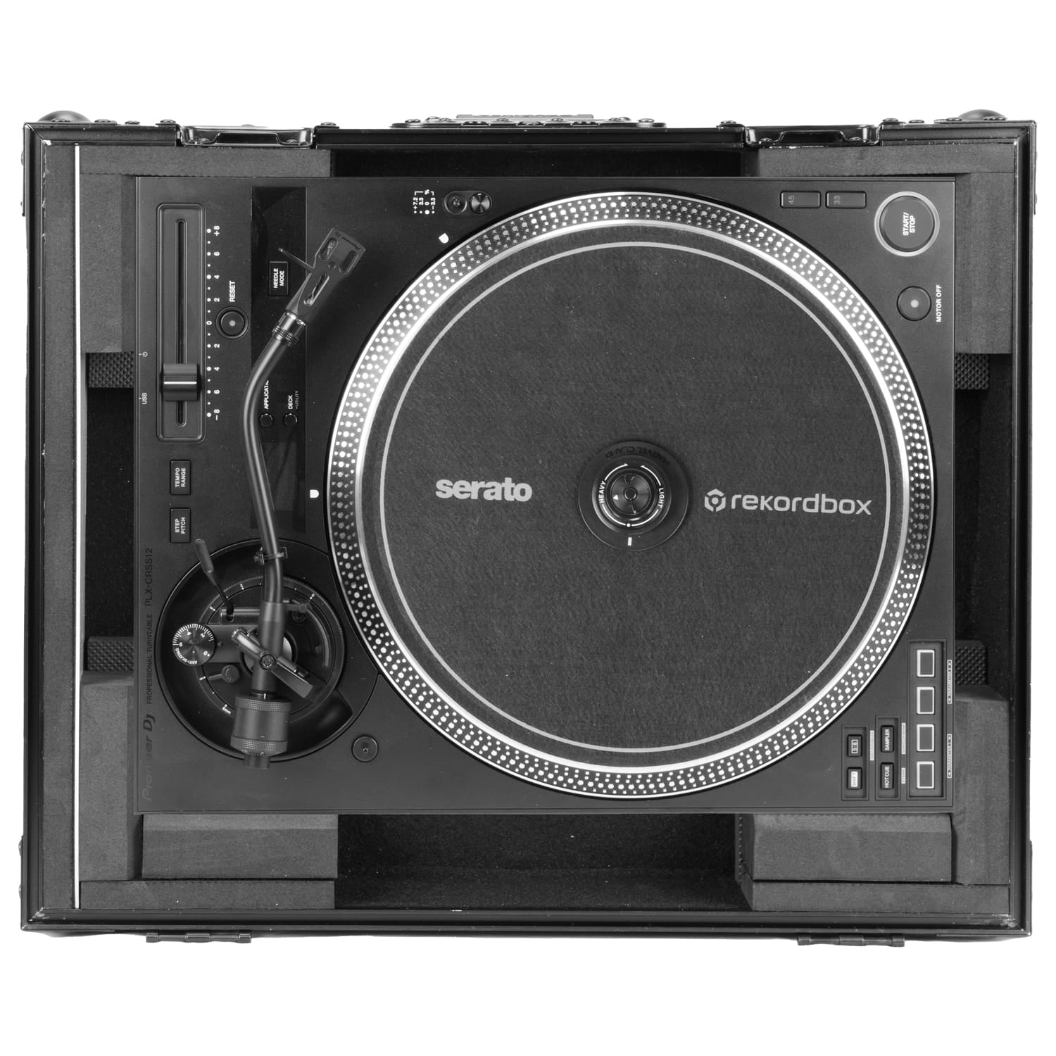 Odyssey FFXCRSS121200BL - LED Black Label Pioneer DJ PLX-CRSS12 / Technics 1200 Turntable Flight FX Case