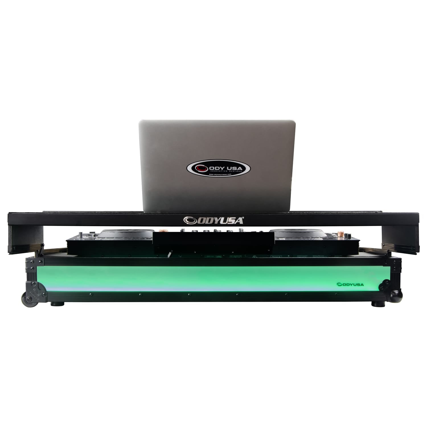 Odyssey FFXOPUSQUADCW1 - Pioneer DJ OPUS-QUAD Flight Effects Case with Glide Style Laptop Platform and Wheels
