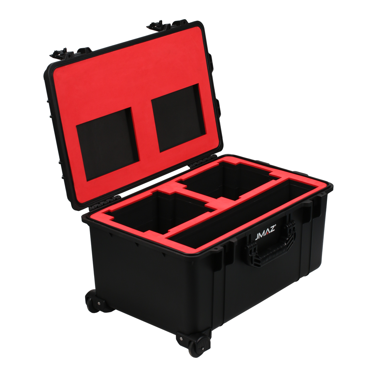 JMAZ FIRESTORM 2 UNIT CASE IP65 Luggage-Style Injection-Molded Case with Wheels & Handles for Two FIRESTORM F3 or FIRESTORM 4 Machines
