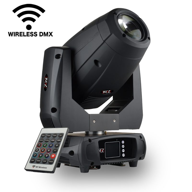 JMAZ ATTCO SPOT 250Z - 250W LED Zoom Spot Moving Head Light with Color, Prism, Gobos & Built-In Wireless DMX