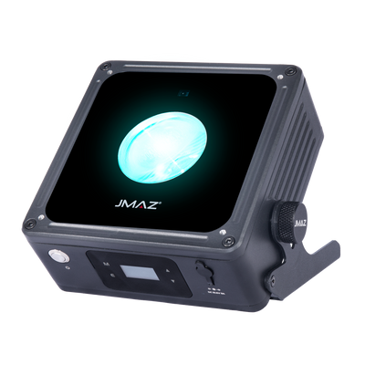 JMAZ MAD PAR PUCK - RGBAL+C LED IP65 Outdoor Battery-Powered Par Wash Light with Wireless DMX, Diffuser & Remote