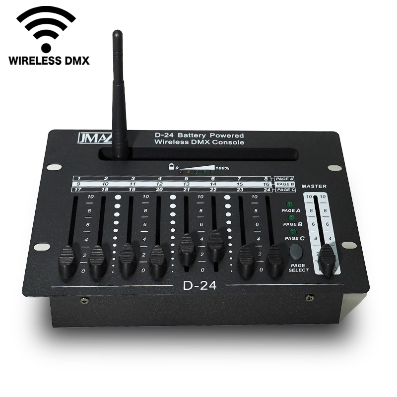 JMAZ D-24 WIRELESS DMX CONTROLLER - D-24 Wireless Battery Powered 24 Channel DMX Controller