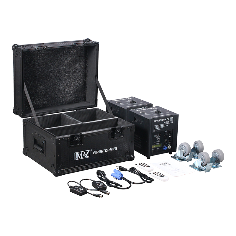 JMAZ FIRESTORM F3 B 2 PK - Firestorm F3 500W Cold Spark Machine 2PK w/Road Case, Granule