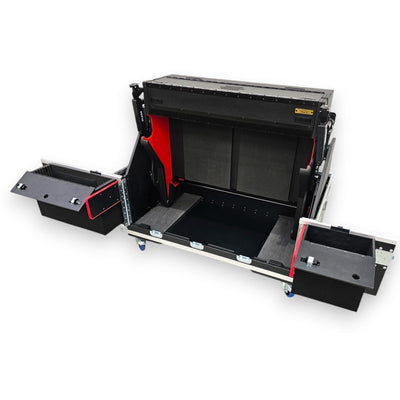 ProX DiGiCo Quantum 326 Flip-Ready Hydraulic Console Easy Retracting Lifting 2x2U Rack Space Flight Case with wheels by ZCASE