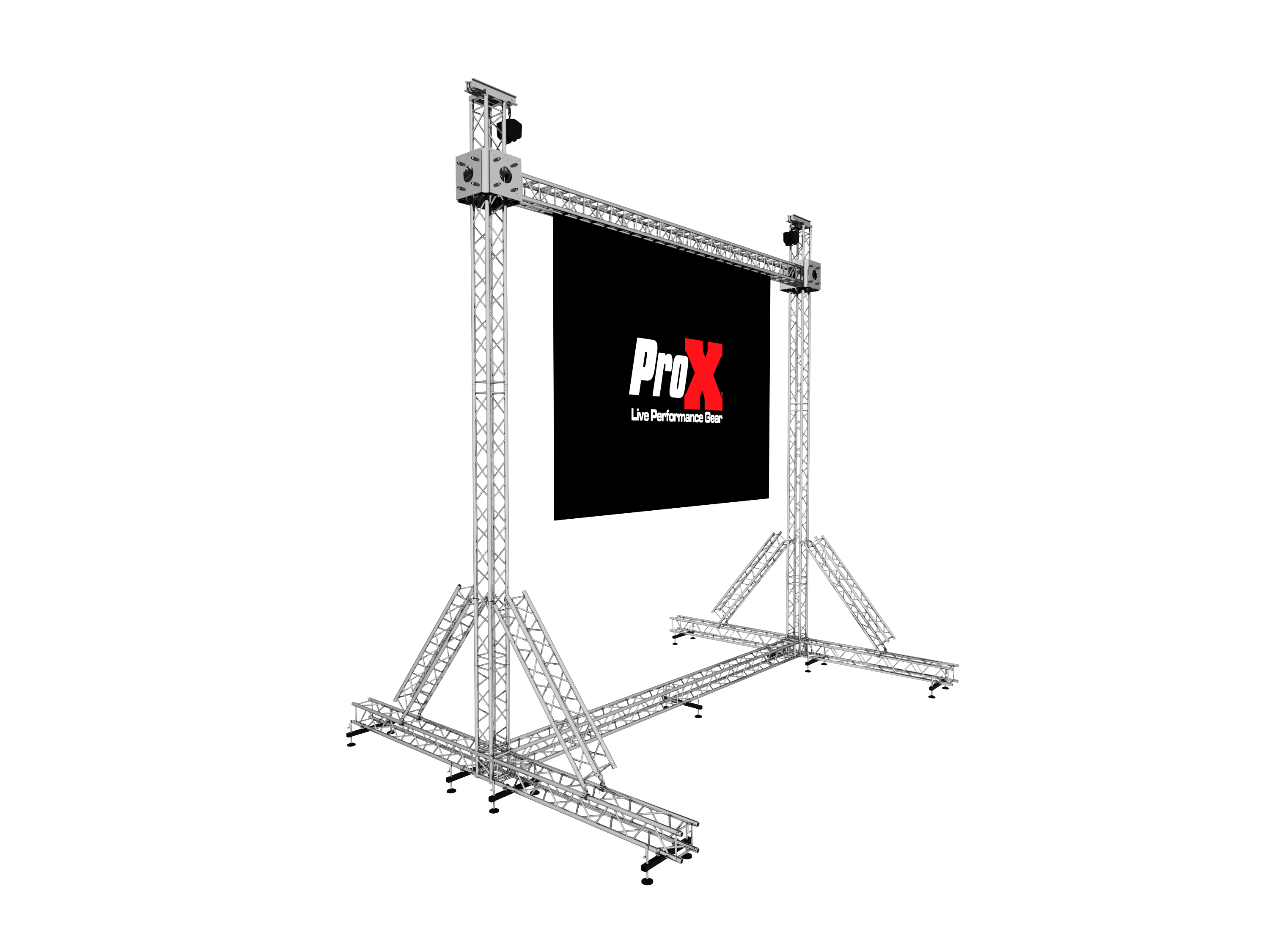ProX LED Screen Display Panel Video Fly Wall Truss Ground Support System 20'W x 23'H TriGrip
