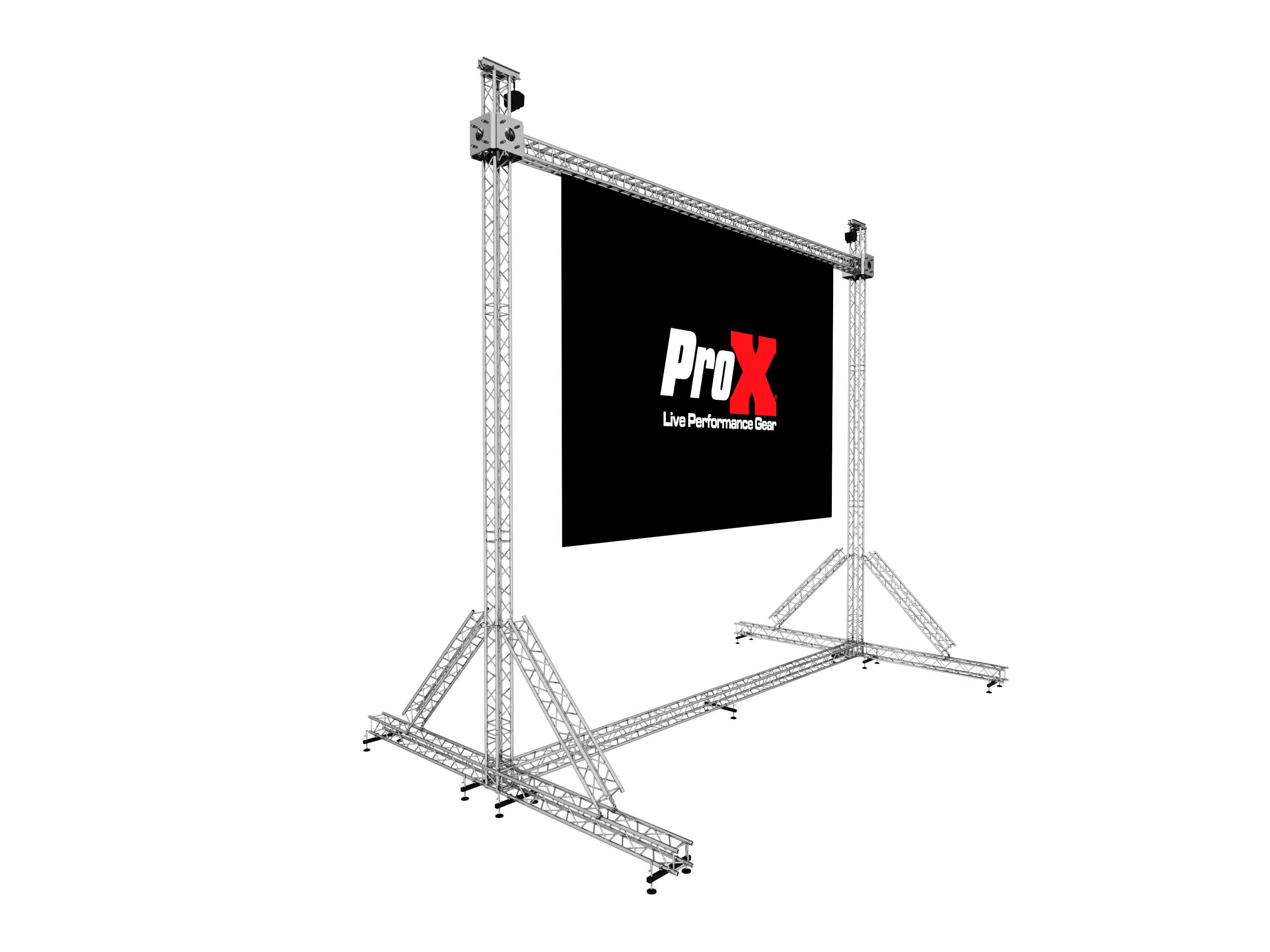 ProX LED Screen Display Panel Video Fly Wall Truss Ground Support System 30'W x 30'H TriGrip