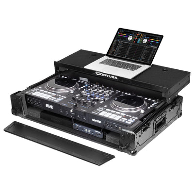 Odyssey FRBLGLP1UWPERFORMER - RANE PERFORMER Black Label 1U Case with Glide Style Laptop Platform and Wheels