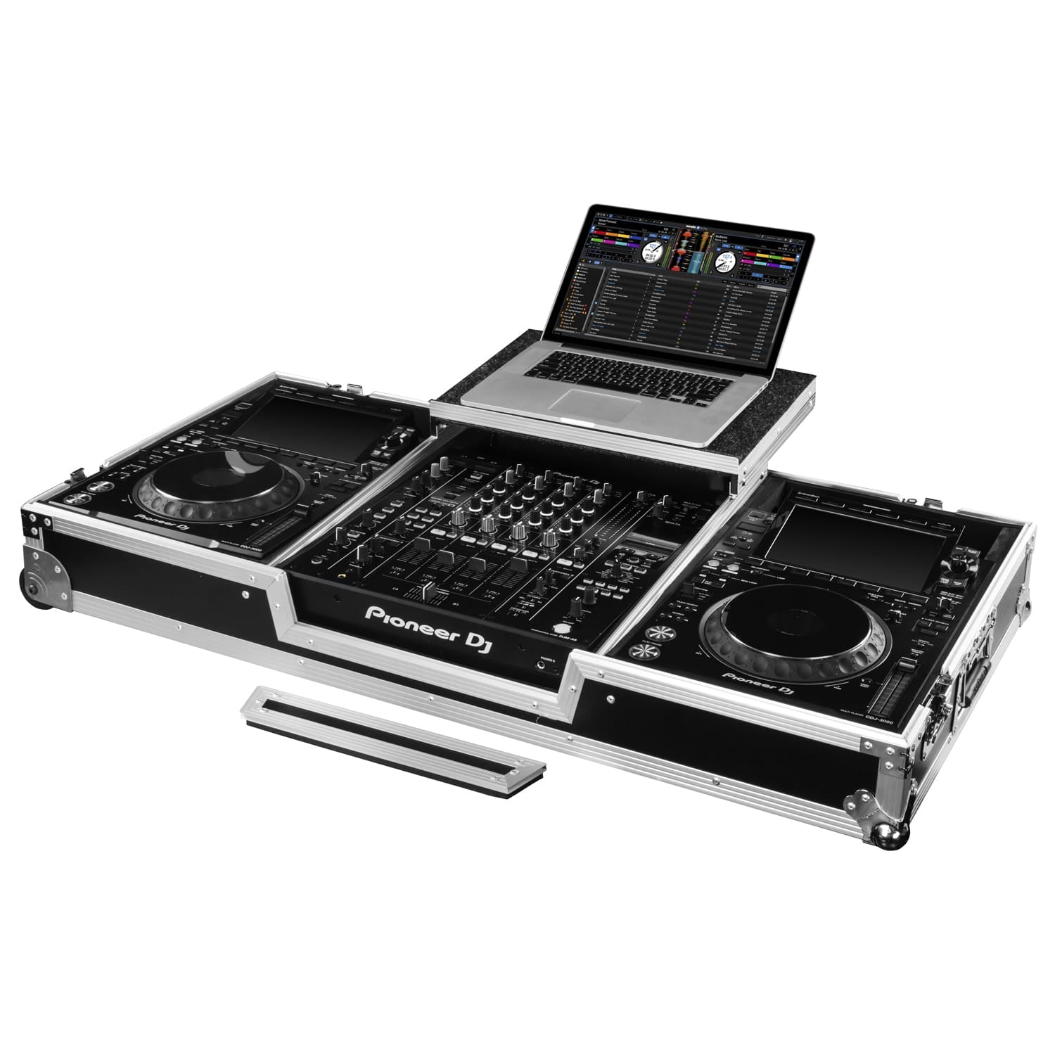 Odyssey FRDJMA9CDJGPW -  Odyssey DJM-A9 and CDJ-3000 or Similar Size Gear DJ Coffin Case with Glide Style Laptop Platform